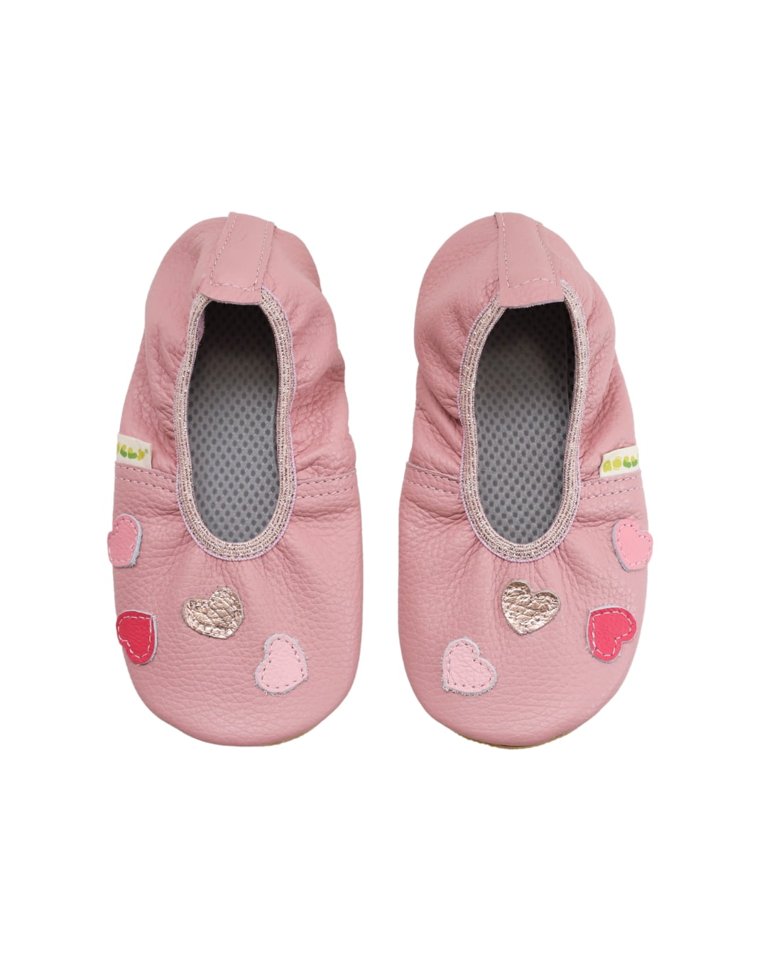 Rolly usnjeni solski barefoot bosonogi copati hearts